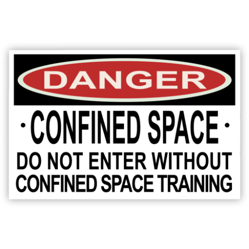 Danger Confined Space Sign 300 W x 200