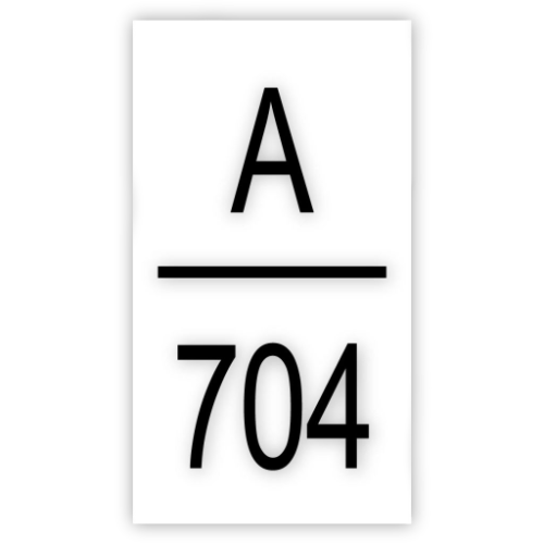 Unit number signs