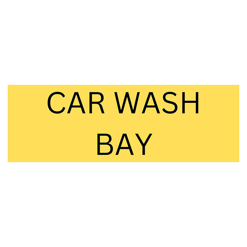 Car Wash Bay Sign - Yellow