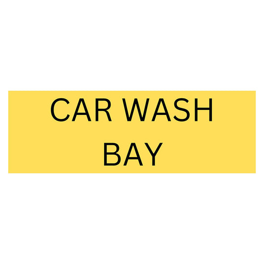 Car Wash Bay Sign - Yellow