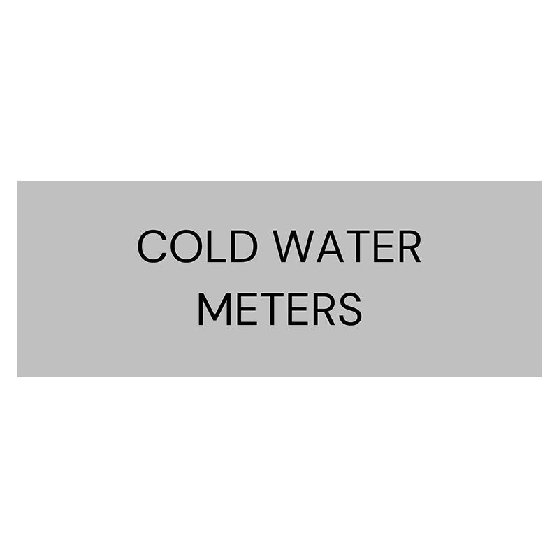 Cold Water Meters sign