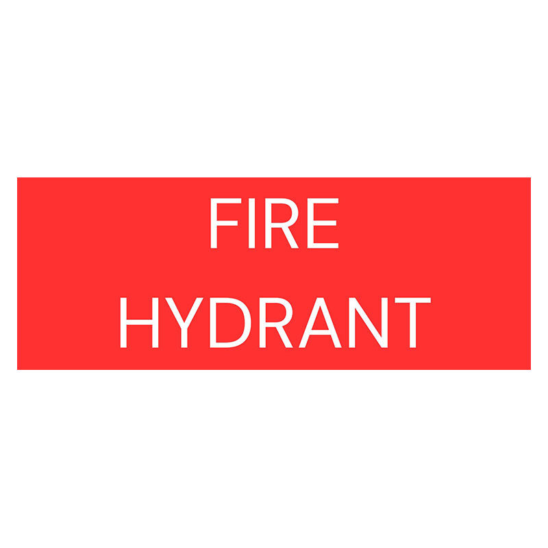 Fire hydrant warning sign.