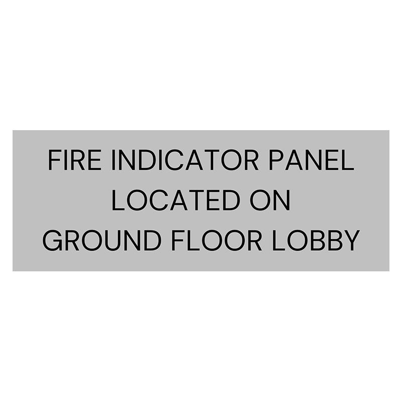 Fire Indicator Panel Located on Ground Floor Lobby Sign