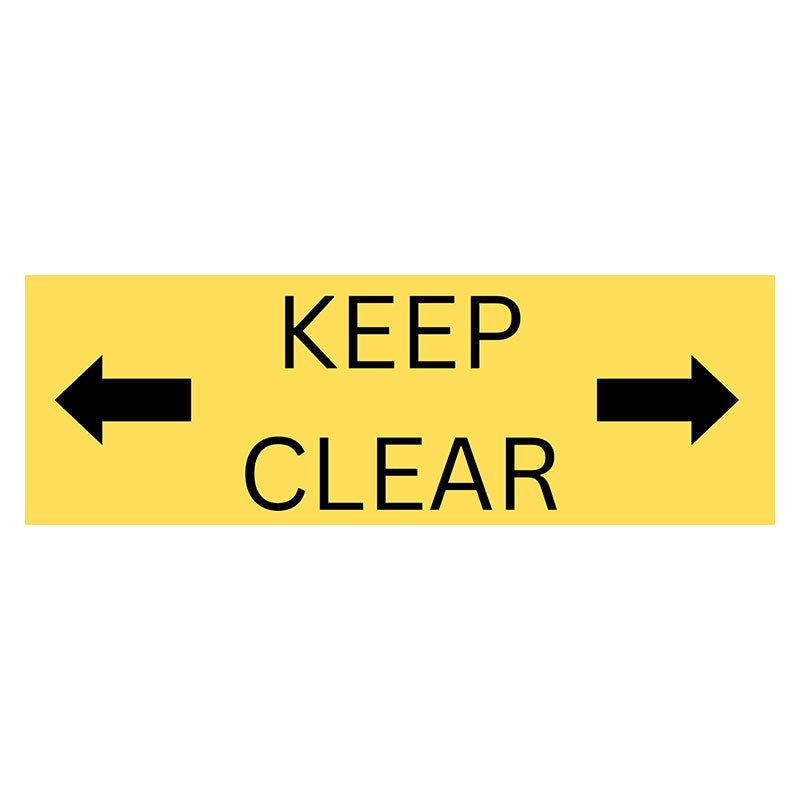 Keep Clear - Yellow Sign