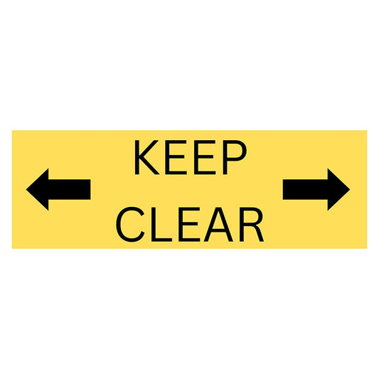 Keep Clear - Yellow Sign