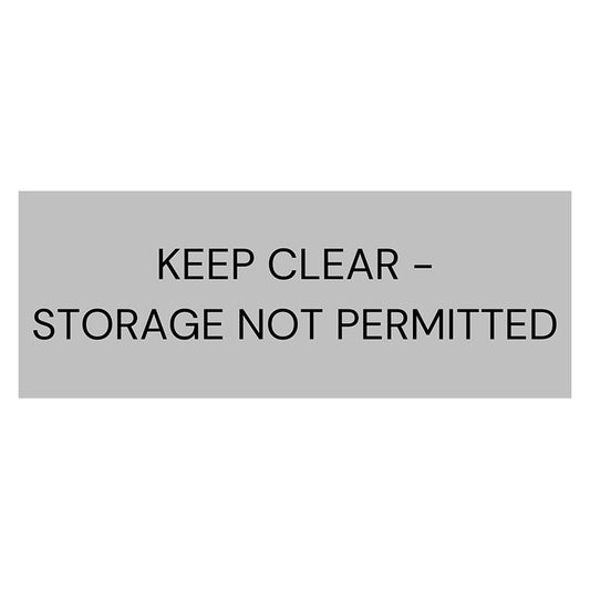 Keep Clear Storage Not Permitted
