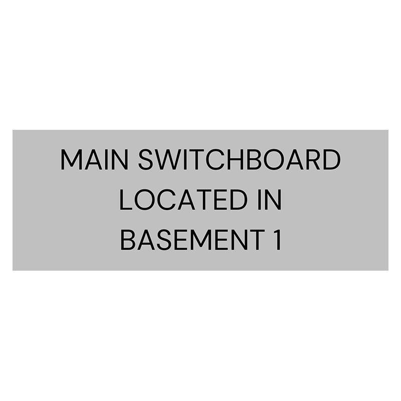 Main Switchboard Located in Basement 1