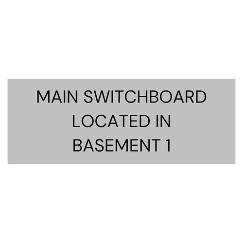 Main Switchboard Located in Basement 1 400 W x 150