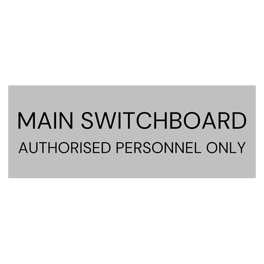 Main Switchboard Sign