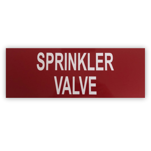 Sprinkler Valve Signs