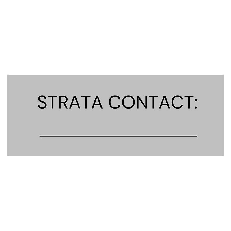 Strata Contact sign