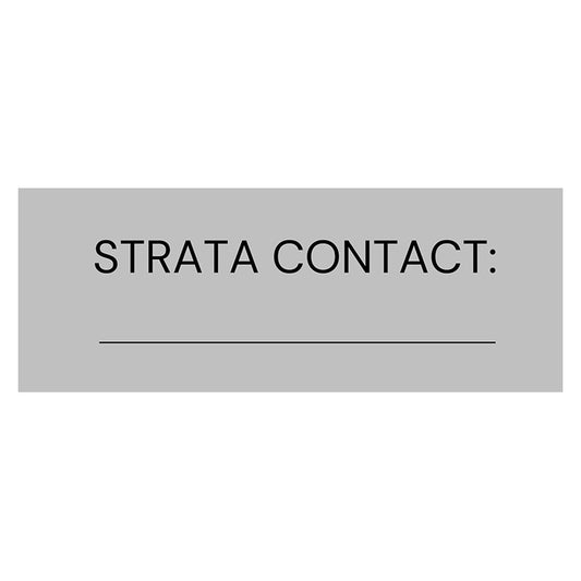 Strata Contact sign